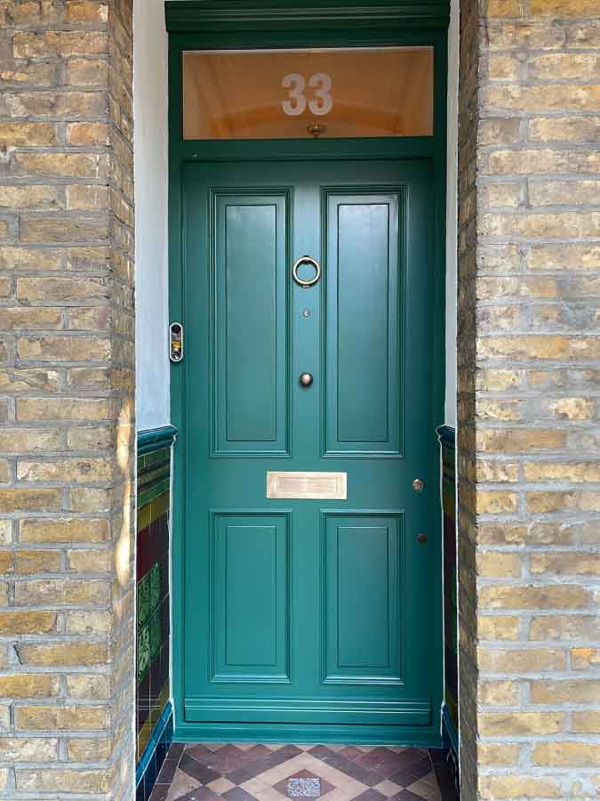 green-entrance-door-